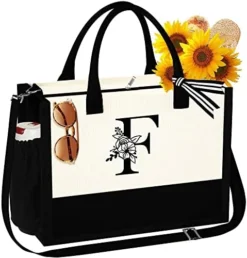 YOOLIFE Initial Canvas Beach Tote Bag With Zipper Pockets Adjustable Strap Tote Bag Mothers Day Birthday Gifts For Women Her 25 YOOLIFE Initial Canvas Beach Tote Bag With Zipper Pockets Adjustable Strap Tote Bag Mothers Day Birthday Gifts For Women Her -Kitchen Island Sale 51aonW1Oy L. AC