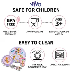 Kids Dinnerware Cartoon Designed Mealtime Kitchen Set, 5 Piece Pack, Sony Vivo -Kitchen Island Sale 51bGMzzvi0L