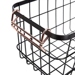 Amazon Basics Stackable Metal Wire Storage Basket Set For Kitchen Or Bathroom - Black/Rose Gold 8 Amazon Basics Stackable Metal Wire Storage Basket Set For Kitchen Or Bathroom - Black/Rose Gold -Kitchen Island Sale 51bLYfyQi9L