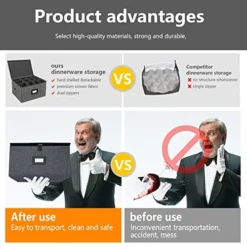 Wine Glass Storage Boxes, Stemware Storage Cases With Divider - China Storage Containers Hard Shell With Lids Holds 12 Wine Glass Or Crystal Glassware Storage Containers, Stackable With Label Window For Transport ,Protection,Moving (Dark Grey) -Kitchen Island Sale 51bWo8x95KL