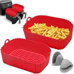 2 Packs Air Fryer Silicone Pot For Ninja Foodi Dual DZ201 DZ401, Food Grade Reusable Non Stick Replacement Silicone Air Fryer Liner Basket Bowl Accessories For Ninja 8 QT Air Fryer, Dishwasher Safe 29 2 Packs Air Fryer Silicone Pot For Ninja Foodi Dual DZ201 DZ401, Food Grade Reusable Non Stick Replacement Silicone Air Fryer Liner Basket Bowl Accessories For Ninja 8 QT Air Fryer, Dishwasher Safe -Kitchen Island Sale 51beqfQ6QDL. AC