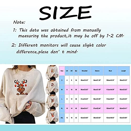 VODMXYGG Womens Winter Long Sleeve Pullover Fashion O-Neck Christmas Printed Blouse Casual Basic Sweatshirt Tops 5 VODMXYGG Womens Winter Long Sleeve Pullover Fashion O-Neck Christmas Printed Blouse Casual Basic Sweatshirt Tops - Image 5