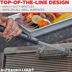 BBQ Grill Brush - Wire Grill Brush & BBQ Brush For Grill Cleaning - Grill Brush For Outdoor Grill & Gas Grill Cleaner For All BBQ Types -Kitchen Island Sale 51bmI00nfHL
