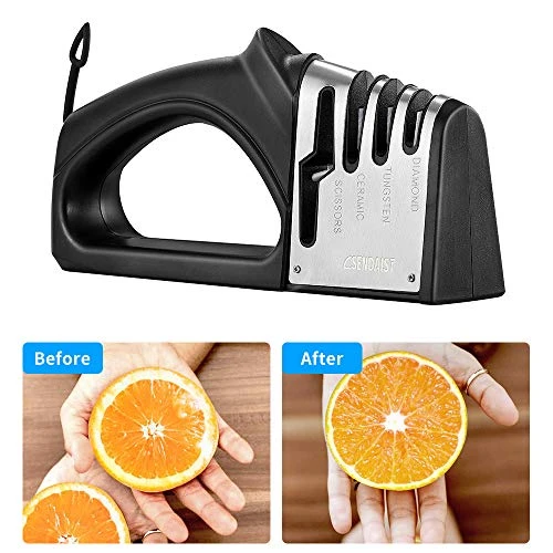 4-in-1 Kitchen Professional Knife Sharpener, Heavy Duty 4-Stage Knife Accessories Helps Repair, Restore, Polish - Good Fits For Ceramic/Steel Knives, Scissors By Sendaist 5 4-in-1 Kitchen Professional Knife Sharpener, Heavy Duty 4-Stage Knife Accessories Helps Repair, Restore, Polish - Good Fits For Ceramic/Steel Knives, Scissors By Sendaist - Image 5