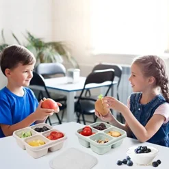 6 Pack Snack Containers, 4 Compartment Lunchable Containers, Reusable Meal Prep Snack Containers For Kids, Snack Bento Boxes For Toddler School, Work And Travel -Kitchen Island Sale 51cOWi9we6L