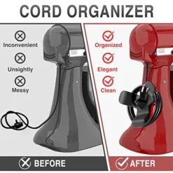 2 Pack Cord Organizer For Kitchen Appliance, Self Adhesive Cord Organizer For Appliances, Tidy Wrap Cord Organizer For Kitchen Small Appliance Stick On Blender, Coffee Maker, And Air Fryer -Kitchen Island Sale 51cRSingnnL