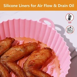 3 Pcs Air Fryer Silicone Liners Fit 3 To 5 Qt Airfryer,7.5 Inch Reusable Silicone Air Fryer Liners,Easy To Clean Air Fryer Liners Silicone,Heat Resistant Air Fryer Liners (Red+Pink+Blue) -Kitchen Island Sale 51cuNuNDVBL