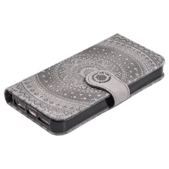 Compatible With Samusng Galaxy S7 Edge Case Emboss Mandala Floral Pu Leather Wallet Strap Case With Card Holder Slots Shockproof Magnetic Kickstand Stand Folio Flip Book Protective Cover,gray -Kitchen Island Sale 51cybGkmJYL