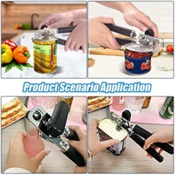 Can Opener Vertical Grain Non-slip Soft Handle Stainless Steel Manual Can Opener Oversized Easy Turn Knob Sharp Cutting Wheel Good Grips With Built-in Bottle Opener 12 Can Opener Vertical Grain Non-slip Soft Handle Stainless Steel Manual Can Opener Oversized Easy Turn Knob Sharp Cutting Wheel Good Grips With Built-in Bottle Opener -Kitchen Island Sale 51d9t8o6veL