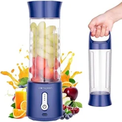 Portable Blender - 17Oz Personal Blender For Smoothies And Shakes | 4000mAh Rechargeable USB Mini Blender With 6 Blades | Handheld Blender For Sports Travel Gym -Kitchen Island Sale 51dAq11TOrL. AC