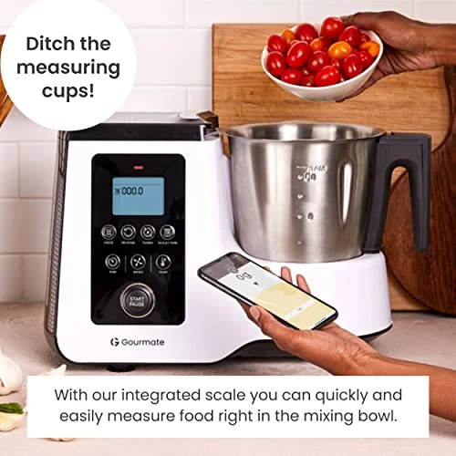 Smart All-in-1 Multi-Cooker, 10+ Cooking Functions, Built-in Scale, Guided Recipes, Steam, Cook, Knead, Bluetooth App Connectivity, 2.3 QT, White 4 Smart All-in-1 Multi-Cooker, 10+ Cooking Functions, Built-in Scale, Guided Recipes, Steam, Cook, Knead, Bluetooth App Connectivity, 2.3 QT, White - Image 4