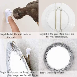 10 Pack Plate Hangers Invisible Wall Plate Hangers Stainless Steel Plate Hangers For The Wall And 12 Pack Wall Hooks Compatible 7.5 To 9 Inch For Decorative Plates Art Wall Brass Coated -Kitchen Island Sale 51dGV0KdOqL