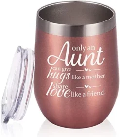 Auntie Christmas Birthday Gifts Wine Tumbler, Funny Birthday Mother's Day Gifts For Aunts From Nephew Niece, 12 Oz Auntie Sippy Cup Insulated Stainless Steel Wine Tumbler With Lid, Mint -Kitchen Island Sale 51dLj2NSpIL. AC