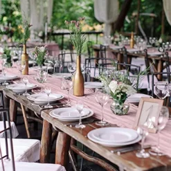 4PCS Dusty Rose Chiffon Table Runner 29x120 Inches, Romantic Dusty Pink Sheer Fabric For Wedding Decorations, Baby Shower And Birthday Party Cake Table Decorations -Kitchen Island Sale 51dMxbb2epL