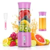 Portable Blender For Shakes And Smoothies,500ml Electric Juicer, 4000mAh Smoothie Blender With BPA-Free Material, USB Rechargeable Fresh Juice Blender For Travel, Gym, Outdoors, And Home, Pink Purple