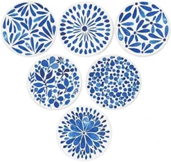Set Of 6 Coasters For Drinks Absorbing Round Ceramic Stone Coaster With Cork Base,Tabletop Protection Mat For Mugs And Cups,Office,Kitchen (Indigo Blue) -Kitchen Island Sale 51ddh4J4osS. AC