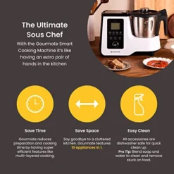Smart All-in-1 Multi-Cooker, 10+ Cooking Functions, Built-in Scale, Guided Recipes, Steam, Cook, Knead, Bluetooth App Connectivity, 2.3 QT, White 7 Smart All-in-1 Multi-Cooker, 10+ Cooking Functions, Built-in Scale, Guided Recipes, Steam, Cook, Knead, Bluetooth App Connectivity, 2.3 QT, White -Kitchen Island Sale 51dksw1GKfL