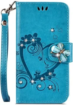 Galaxy Note 9 Case,Shiny Butterfly Rhinestone Emboss Love Floral Pu Leather Diamond Bling Wallet Strap Case With Card Holder Magnetic Flip Cover Compatible With Samsung Galaxy Note 9,rosy -Kitchen Island Sale 51dq1ESBjWL. AC