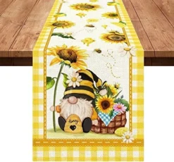 Summer Table Runner, Summer Table Runners 72 Inches Long For Kitchen, Burlap Yellow Sunflower Runner For Dining Room Tabletop Decoration, Farmhouse Honey Gnomes Home Kitchen Decor 10 Summer Table Runner, Summer Table Runners 72 Inches Long For Kitchen, Burlap Yellow Sunflower Runner For Dining Room Tabletop Decoration, Farmhouse Honey Gnomes Home Kitchen Decor -Kitchen Island Sale 51dy0Rnde8L. AC
