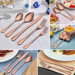 20-Piece Copper Silverware Flatware Set For 4, Stainless Steel Eating Utensils Cutlery Includes Knives/Spoons/Forks, Tableware For Home Restaurant Party, Dishwasher Safe, Mirror Polished 17 20-Piece Copper Silverware Flatware Set For 4, Stainless Steel Eating Utensils Cutlery Includes Knives/Spoons/Forks, Tableware For Home Restaurant Party, Dishwasher Safe, Mirror Polished -Kitchen Island Sale 51e1Mgjo6jL