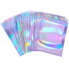 100 Pieces Bags Holographic Packaging Bags Storage Bag For Food Storage (Holographic Color, 7 X 9 Inches)