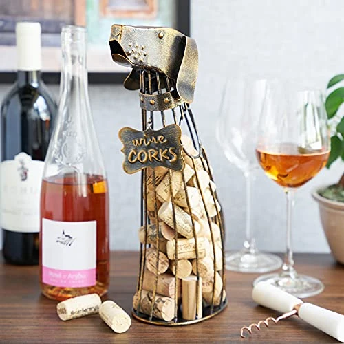 True Rue Dog Wine Cork Holder, Decorative Wine Cork Storage And Decor, Set Of 1, Rustic Bronze Finish, Holds 50 Wine Corks 2 True Rue Dog Wine Cork Holder, Decorative Wine Cork Storage And Decor, Set Of 1, Rustic Bronze Finish, Holds 50 Wine Corks - Image 2