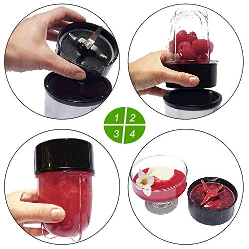 Replacement Cross Blade + 16oz Cup Set For Magic Bullet, Replacement Parts Compatible With 250 W Magic Bullet MB1001 Blender 2 Replacement Cross Blade + 16oz Cup Set For Magic Bullet, Replacement Parts Compatible With 250 W Magic Bullet MB1001 Blender - Image 2