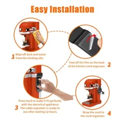 6 PCS Cord Organizer For Appliances, Cord Wrap Cords Holder Cable Organizer Wrapper Tidy Wire Rope Storage Stick On Kitchen Appliances Mixers, Coffee Maker, Pressure Cooker And Air Fryer -Kitchen Island Sale 51fVVvsI3VL