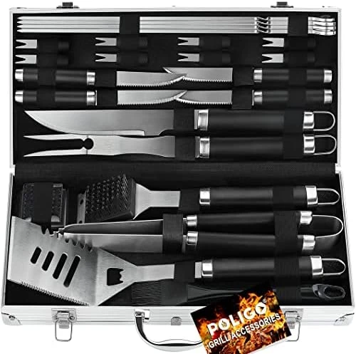 26PCS Grill Accessories For Outdoor Grill Utensils Set Stainless Steel BBQ Tools Grilling Tools Set For Father's Day Birthday Presents, Barbecue Accessories Kit Ideal Grilling Gifts For Men Dad 6 26PCS Grill Accessories For Outdoor Grill Utensils Set Stainless Steel BBQ Tools Grilling Tools Set For Father's Day Birthday Presents, Barbecue Accessories Kit Ideal Grilling Gifts For Men Dad - Image 6