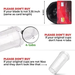 16 Oz Single Serve Blender Cups For Shakes And Smoothies - 2Pcs Ninja Blender Cups Replacement With Flip Top Lid Parts - Single Serve Cup Lid For BL770 BL780 BL660 BL740 BL810 Nutri Ninja Blenders 11 16 Oz Single Serve Blender Cups For Shakes And Smoothies - 2Pcs Ninja Blender Cups Replacement With Flip Top Lid Parts - Single Serve Cup Lid For BL770 BL780 BL660 BL740 BL810 Nutri Ninja Blenders -Kitchen Island Sale 51g3KA09GzL