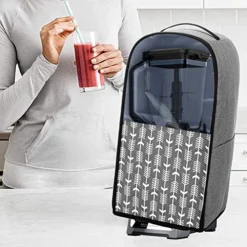 Visible Blender Dust Cover Compatible With Ninja Foodi Blender, Small Appliance Cover With Pockets And Top Handle, Gray With Arrow (Cover Only, Patent Pending) -Kitchen Island Sale 51g6hazcdlL