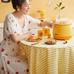 1.5L Non-Stick Inner Rice Cooker - 220V Multi Electric Cooker Mini Household Automatic Food Cooking Pot, Yellow -Kitchen Island Sale 51gEP3yps7L