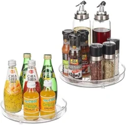 2-Pack Lazy Susan Cabinet Organizer, Plastic Rotating Round Lazy Susan Turntable For Pantry, Countertop, Table, Fridge, 10.5 Inch -Kitchen Island Sale 51gZpyNyNLL. AC