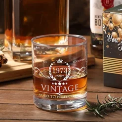 50th Birthday Gifts For Men Whiskey Glass With Delicate Package- 50th Birthday Decorations For Men, Party Supplies - 50th Bday Gifts Ideas For Him, Dad, Husband, Friends - 11oz Whiskey Glass -Kitchen Island Sale 51gkkaaTVYL