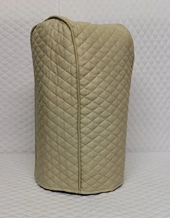 Beige Quilted Food Processor Cover