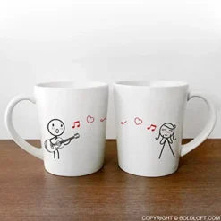 Love Me Tender Couple Coffee Mugs-Girlfriend Gifts Wife Gifts For Birthday Anniversary Valentines Day His Hers Gifts For Couples Guitar Lover Gifts Music Lover Mug For Husband Boyfriend -Kitchen Island Sale 51hXVsXbBYL
