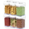 Lear Airtight Food Storage Containers For Pantry – 6 Pack - Air Tight Kitchen Containers Pantry Organization And Storage - BPA-Free Plastic - Keeps Food Fresh & Dry