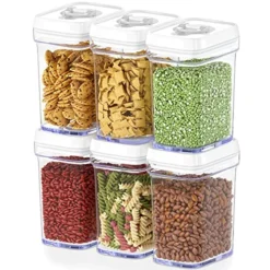 Lear Airtight Food Storage Containers For Pantry – 6 Pack - Air Tight Kitchen Containers Pantry Organization And Storage - BPA-Free Plastic - Keeps Food Fresh & Dry
