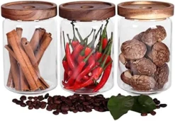 Set Of 5 Kitchen Canisters,Thick, Stackable, Natural Style,Cookie, Rice And Spice Jars - Sugar Or Flour Container - Big And Small Airtight Food Jar For Pantry 15 Set Of 5 Kitchen Canisters,Thick, Stackable, Natural Style,Cookie, Rice And Spice Jars - Sugar Or Flour Container - Big And Small Airtight Food Jar For Pantry -Kitchen Island Sale 51hkKEHM ZL. AC