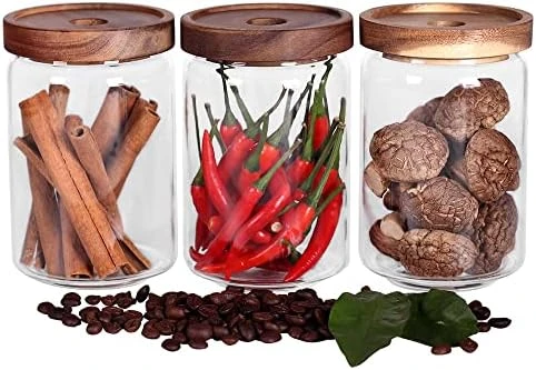 Set Of 5 Kitchen Canisters,Thick, Stackable, Natural Style,Cookie, Rice And Spice Jars - Sugar Or Flour Container - Big And Small Airtight Food Jar For Pantry 8 Set Of 5 Kitchen Canisters,Thick, Stackable, Natural Style,Cookie, Rice And Spice Jars - Sugar Or Flour Container - Big And Small Airtight Food Jar For Pantry - Image 8