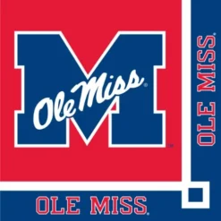 Creative Converting 20-Count Paper Beverage Napkins, University Of Mississippi Rebels