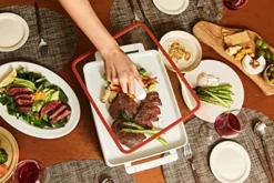 Dr.HOWS Shabu Shabu Hotpot, Barbecue And Grill Cookware Set - Doran Doran Multi Cooker RED With Young Stain SIMPLE Tweezers Tongs For Party, Family And Friend Gathering -Kitchen Island Sale 51ho4Sbxg6L