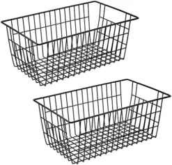 15.2" Metal Wire Baskets For Organizing 6 Pack, Household Pantry Storage Freezer Organizer Bins With Handles, Freezer Baskets For Upright Freezer, Refrigerators, Kitchen Cabinets, White 22 15.2" Metal Wire Baskets For Organizing 6 Pack, Household Pantry Storage Freezer Organizer Bins With Handles, Freezer Baskets For Upright Freezer, Refrigerators, Kitchen Cabinets, White -Kitchen Island Sale 51hukZW6SjL. AC