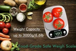Digital Kitchen Food Scale 3000g/0.1g Multifunction Weight Scale Gram Ounces, Electronic Jewelry Scale High Precision LCD Display/Stainless Steel/Tare/G OZ ML CT KG TL LB FL:OZ/Batteries Included -Kitchen Island Sale 51i526iCgPL