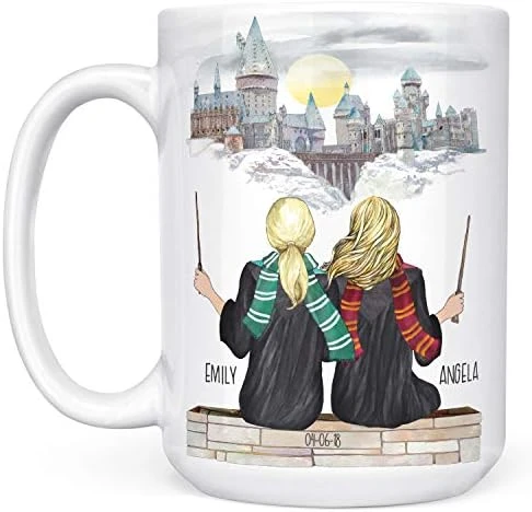Best Friend Coffee Mug For Women - Choose Your Hair, Skin Color, Create Your Illustration - Personalized 15 Oz Ceramic Witch Mug W Name, Mom & Daughter, Soul Sister Gifts 6 Best Friend Coffee Mug For Women - Choose Your Hair, Skin Color, Create Your Illustration - Personalized 15 Oz Ceramic Witch Mug W Name, Mom & Daughter, Soul Sister Gifts - Image 6