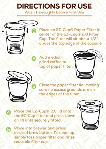 Erfect Pod EZ-Cup Paper Coffee Filters With Patented Lid For Single-Serve Coffee Brewers And Coffee Pods, Compatible With Keurig, 18-Pack (900 Filters) 4 Erfect Pod EZ-Cup Paper Coffee Filters With Patented Lid For Single-Serve Coffee Brewers And Coffee Pods, Compatible With Keurig, 18-Pack (900 Filters) - Image 4