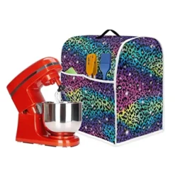 Youngerbaby Colorful Leopard Print Kitchen Mixer Cover Top Handle Blender Cover Dust Cover Appliance Organizer Bag With Pockets Protective -Kitchen Island Sale 51iDPCUi9nL