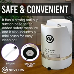 Adjustable Angle Manual Kitchen Knife Sharpener With Suction Base - These Sharpeners Prep, Repair, Sharpen, & Polish Most Knives In One Easy Step - Mini Brush For Quick & Easy Clean Up - White -Kitchen Island Sale 51ibgn1wVAS