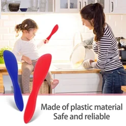 12 Pcs Plastic Butter Knife Spreader Versatile Kitchen Frosting Knives For Cheese Cream Icing Jam, Red Green Pink Blue, 7 X 1.4 Inch -Kitchen Island Sale 51ijrPtaIYL