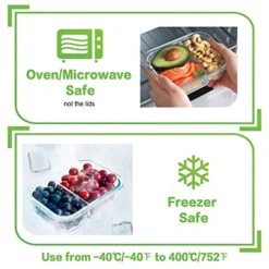 10 Pack Glass Meal Prep Containers 2 Compartment, Glass Food Storage Containers With Lids, Airtight Glass Lunch Bento Boxes, BPA-Free & Leak Proof (10 Lids & 10 Containers) - White 9 10 Pack Glass Meal Prep Containers 2 Compartment, Glass Food Storage Containers With Lids, Airtight Glass Lunch Bento Boxes, BPA-Free & Leak Proof (10 Lids & 10 Containers) - White -Kitchen Island Sale 51ilQmvIGQL